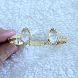 Kendra Scott Gold💛 "Elton" Cuff Bracelet With Slate Cat's🐱 Eye👁 Stones - NWT